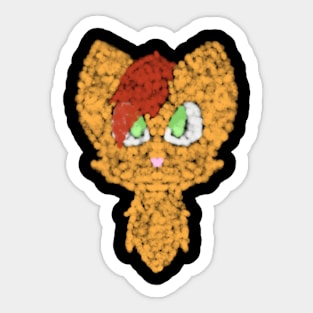 Fuzzy Splat Cat Sticker